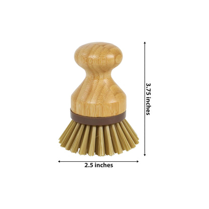 Kitchen Life 2 Piece Mini Scrubbing Brush Set Brown