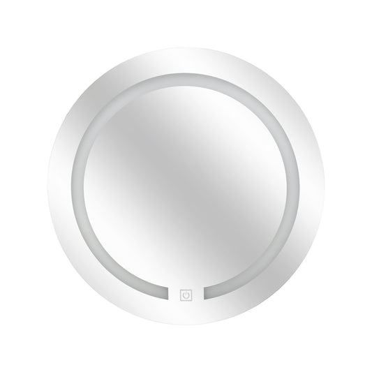 Five Round Wall LED Mirror Silver