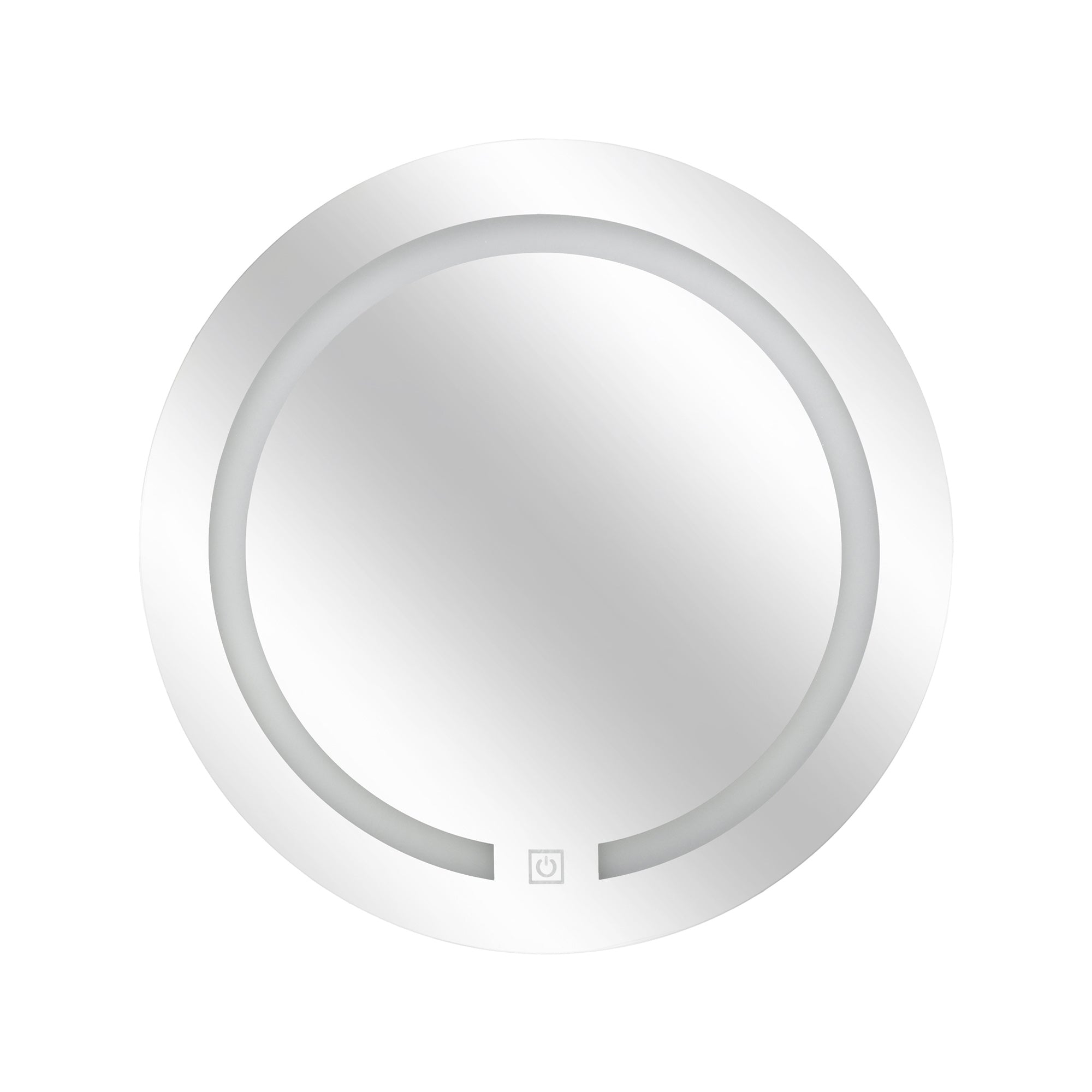 Five Round Wall LED Mirror Silver The Culinarium