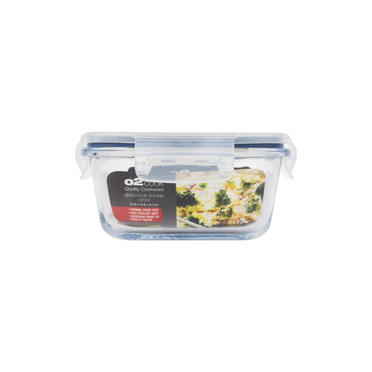 O2 Cook & Keep 550ml Square Container Clear