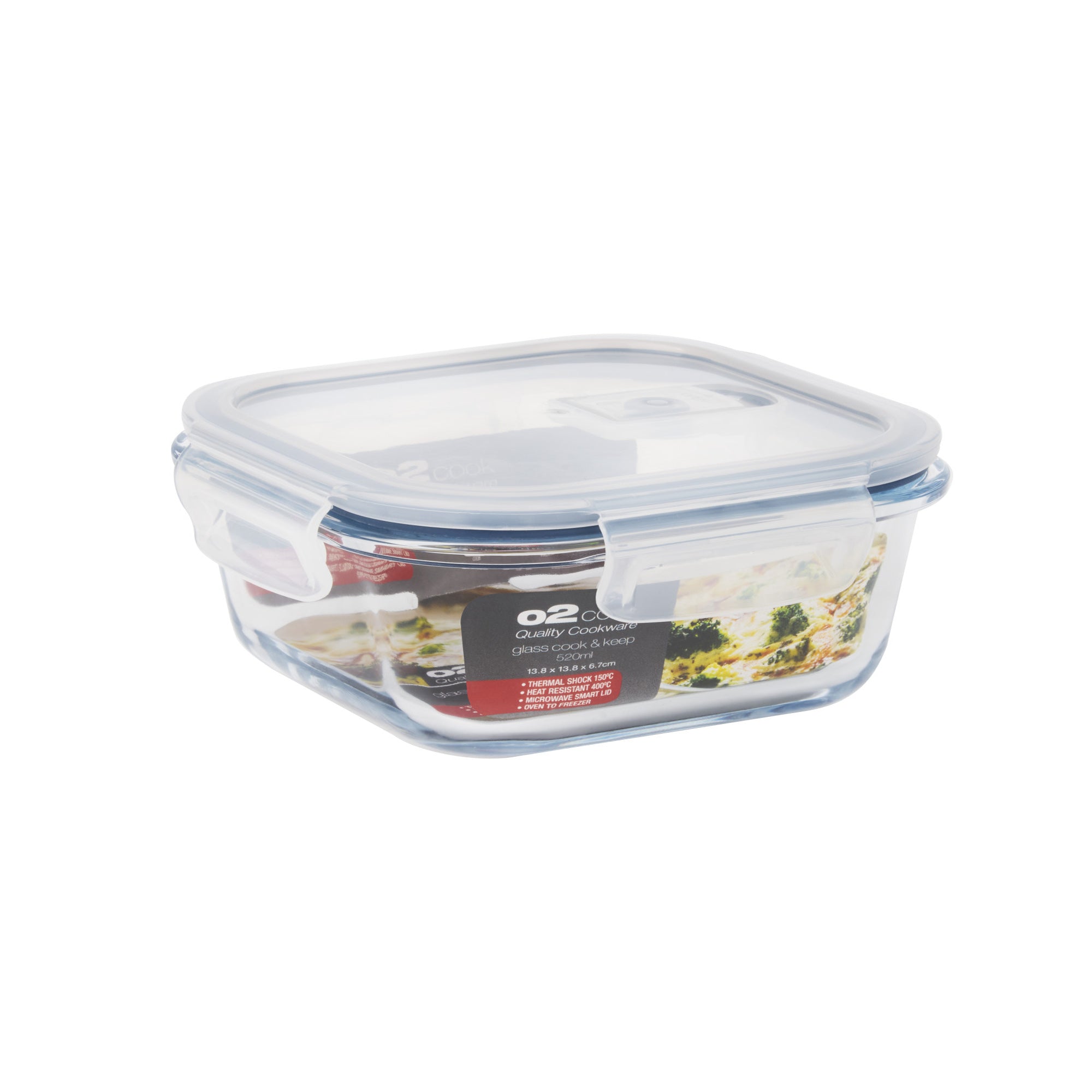 Keepo Rectangular Storage Box O2 Rectangular 550ml Cook & Keep Storage Container Clear – The Culinarium