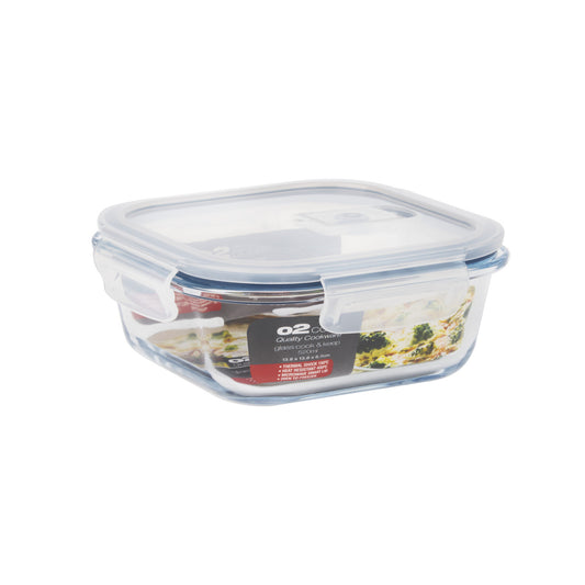 O2 Rectangular 550ml Cook & Keep Storage Container Clear