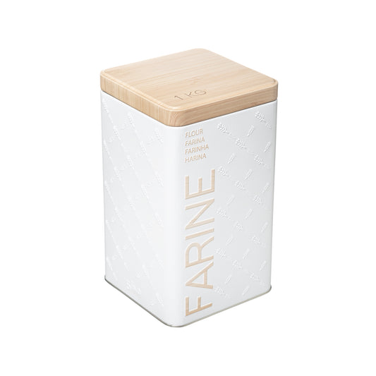 Five Flour Canister White