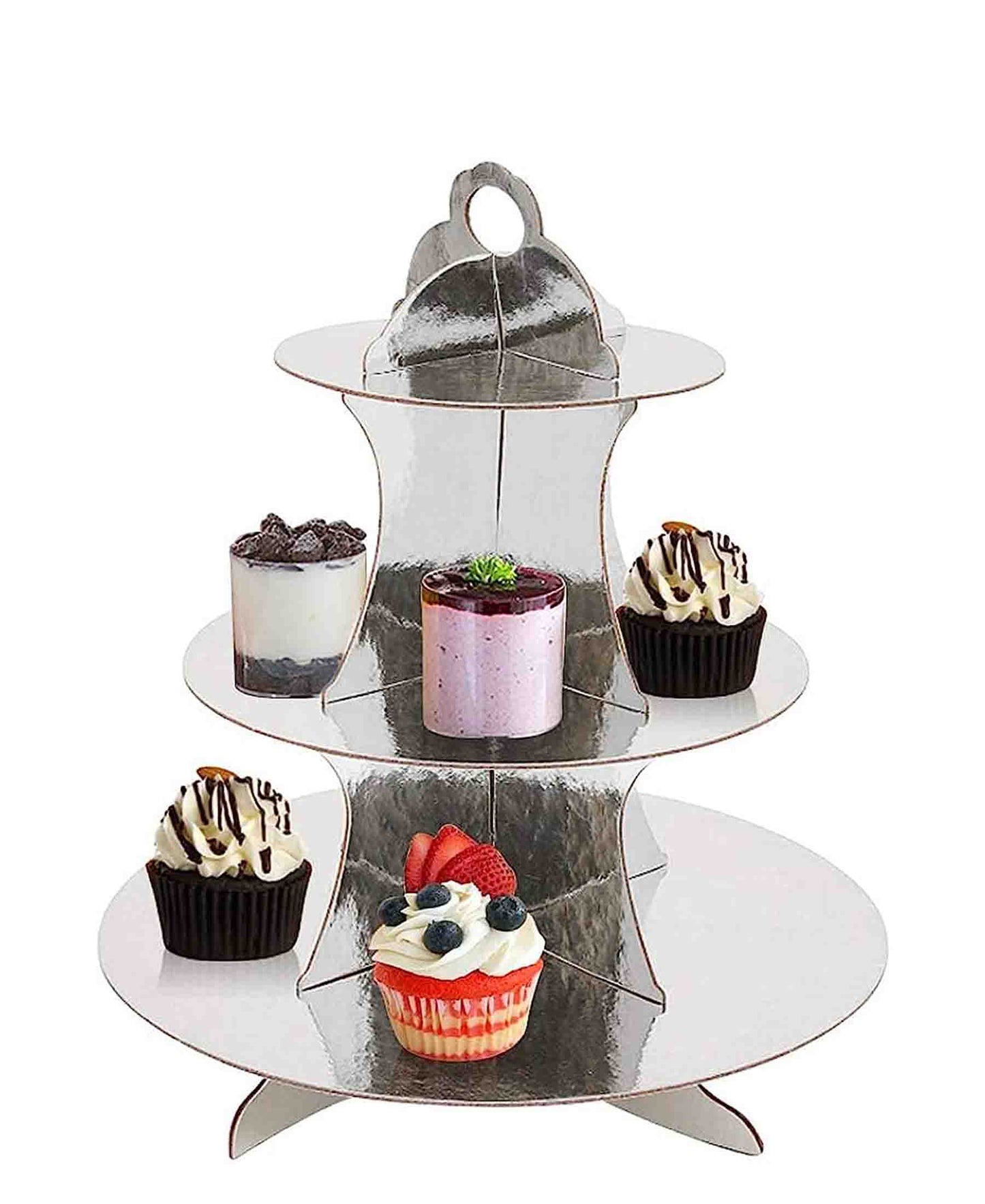 Kitchen Life Cake Stand 3 Tier - Silver