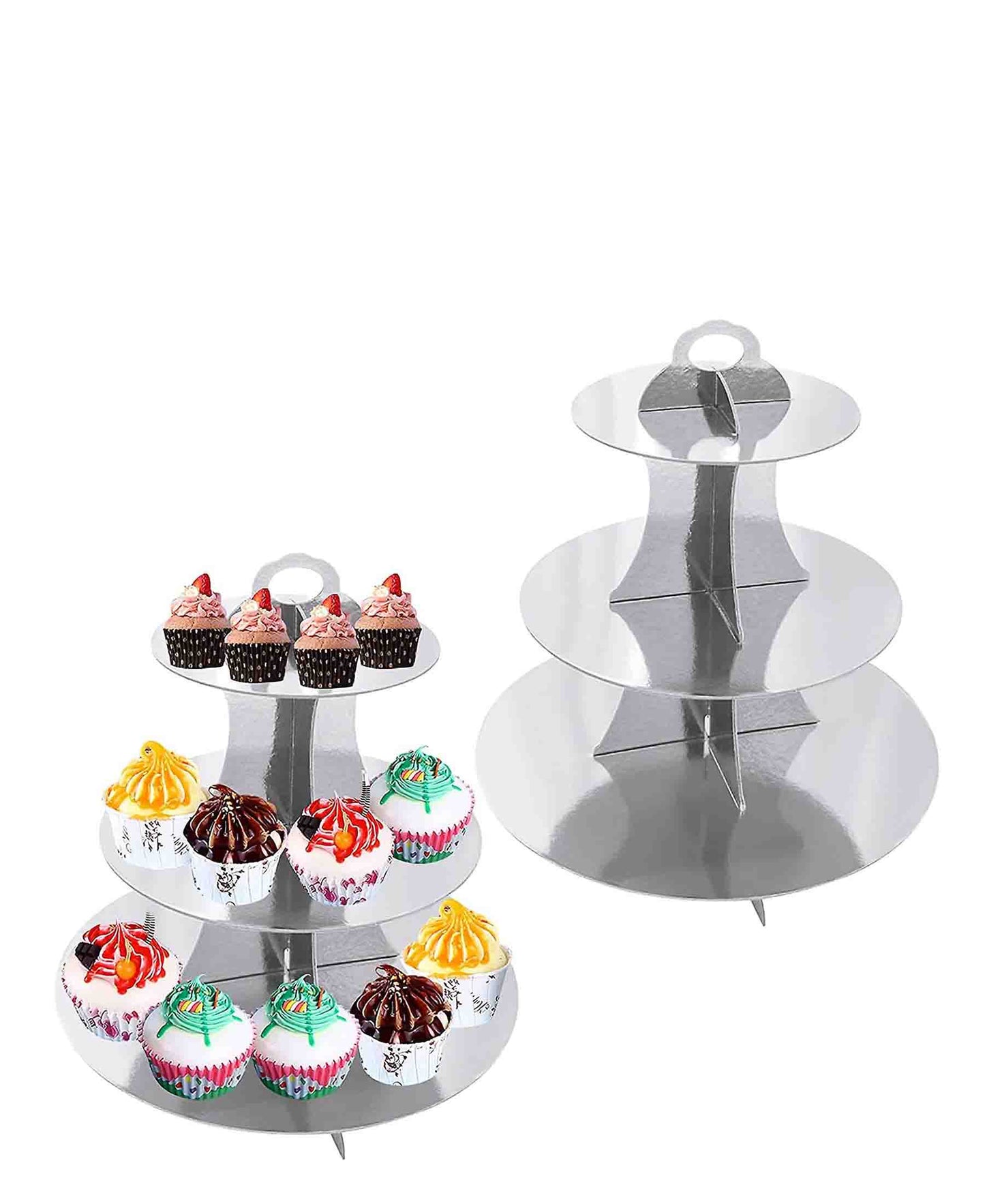 Kitchen Life Cake Stand 3 Tier - Silver