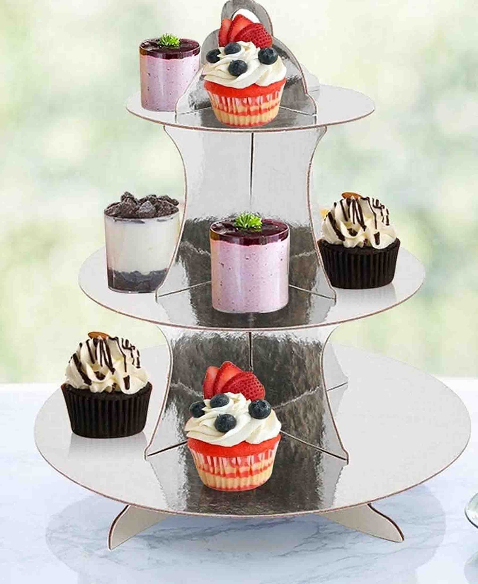 Silver cake stand outlet 3 tier