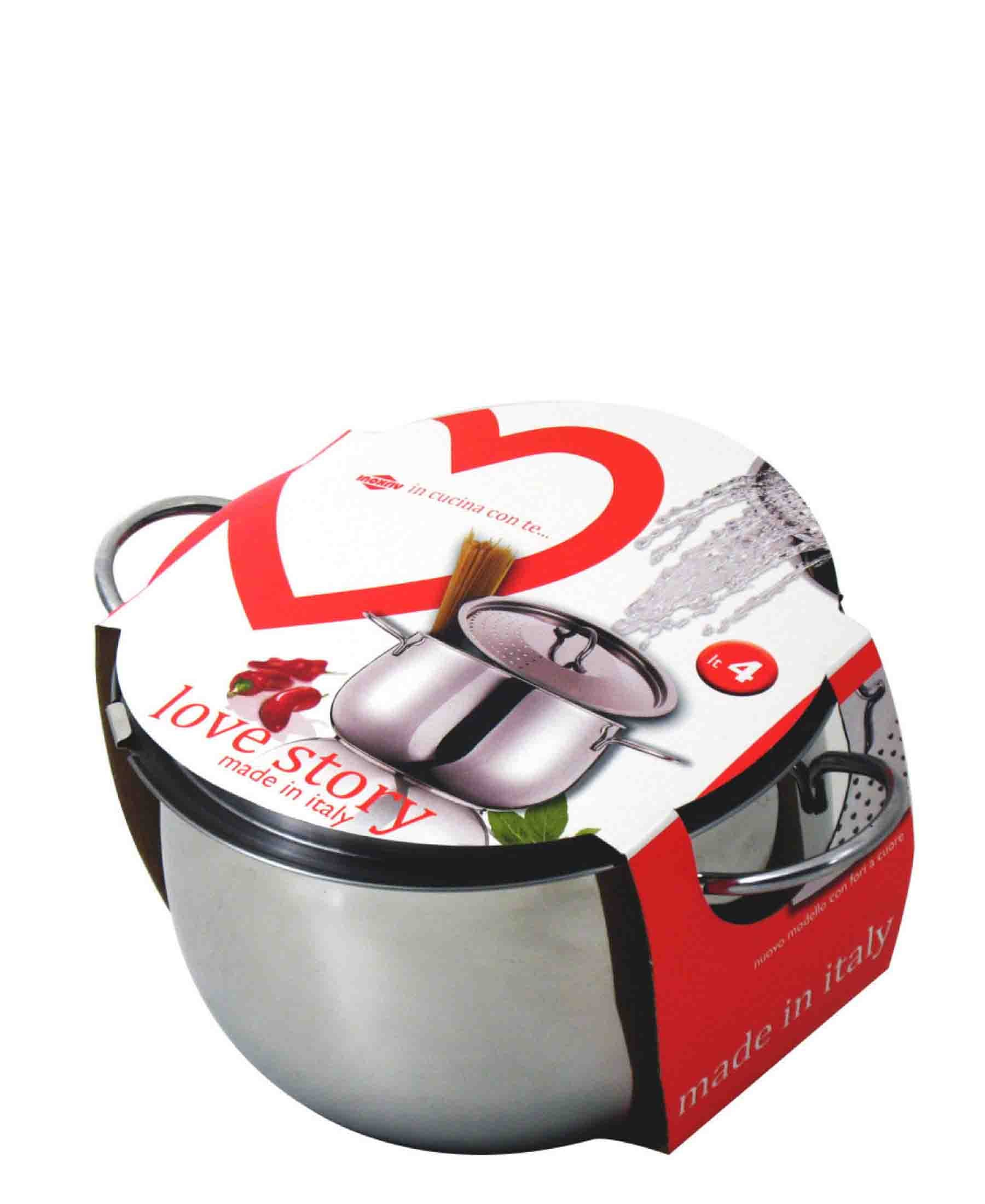 Kitchen Life Cook & Drain Pot With Lid 4.5lt - Silver