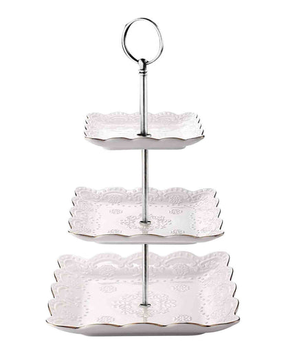 Kitchen Life Cake Stand - White