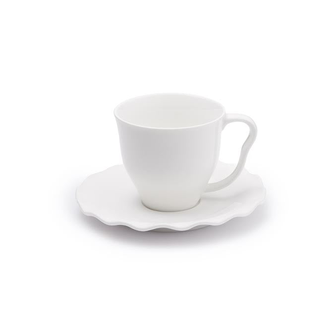 JAN Maison Blanche 2 Piece Cup & Saucer Set White