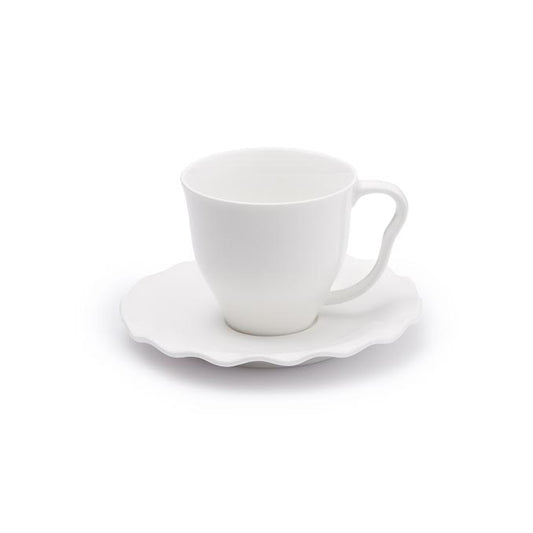 JAN Maison Blanche 2 Piece Cup & Saucer Set White