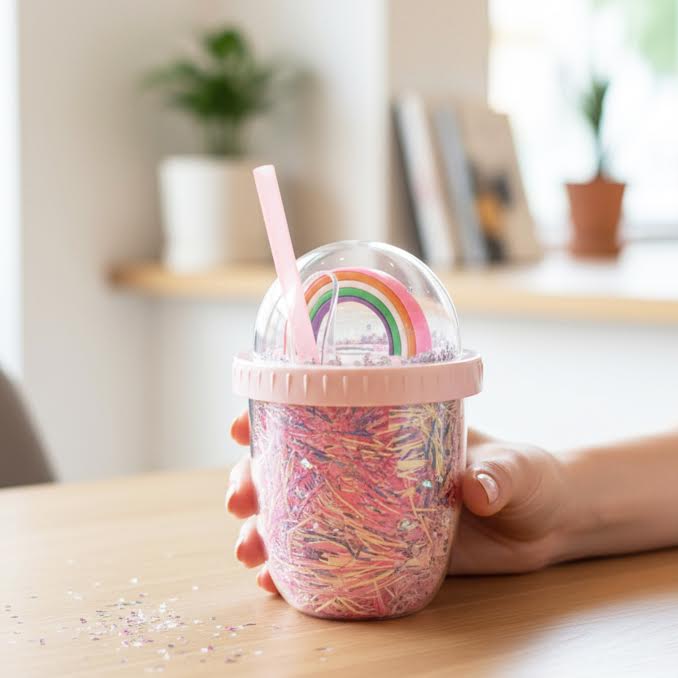 Rainbow Tinsel Sippy Cup Multicoloured