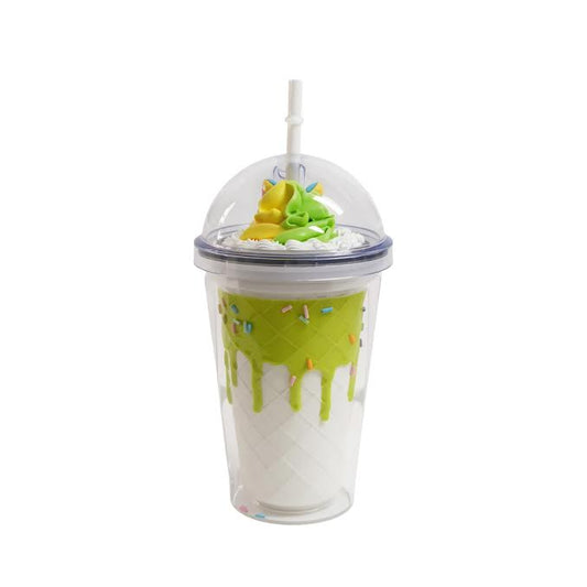 Milkshake Inspired 450ml Double Wall Cup Green & White