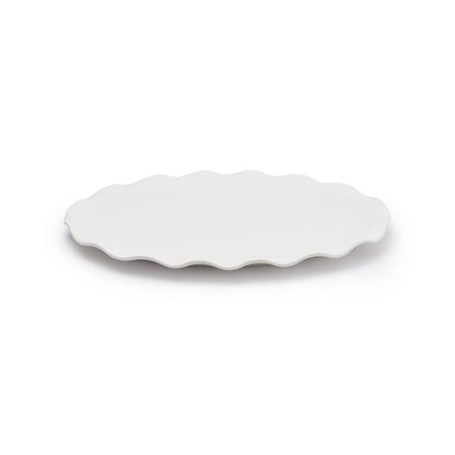 JAN Maison Blanche 40.8cm Wave Oval Platter White