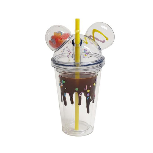 Mickey Mouse Inspired 450ml Double Wall Cup Clear