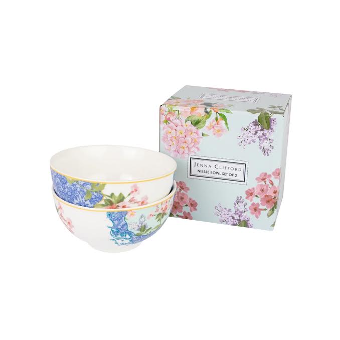 Jenna Clifford Belle Fleur 2 Piece Nibble Bowl Set Multicoloured