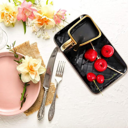 Handbag Shaped Cup & Saucer Set Black