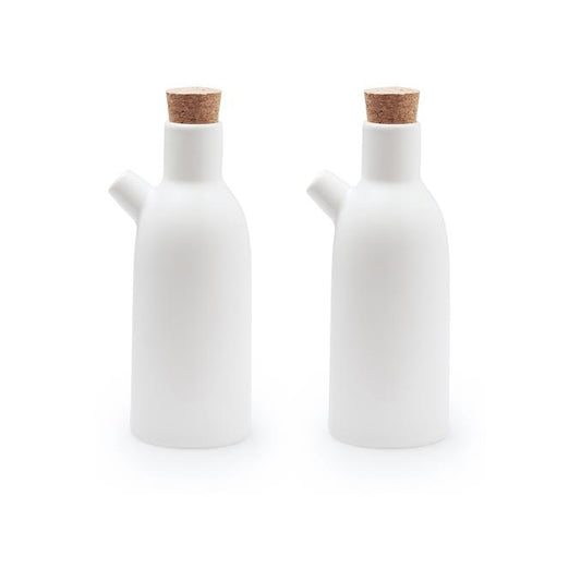 JAN Maison Blanche 2 Piece Oil Pourers Set White