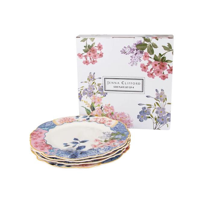 Jenna Clifford Belle Fleur 4 Piece Side Plate Set Multicoloured