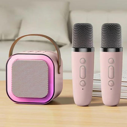 Colorful Karaoke Bluetooth Sound System Pink