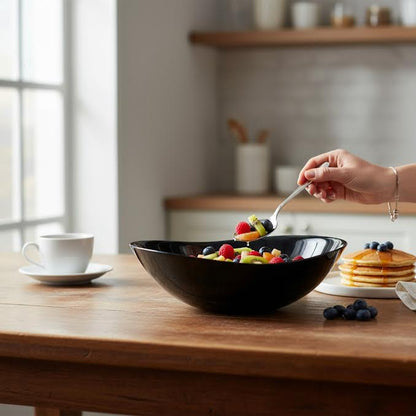 Rolux Opal 4 Piece Cereal Bowl Set Black