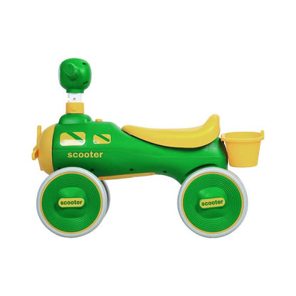 Toddler 4 Wheeler Balance Bike Yellow & Green