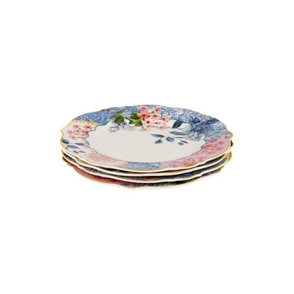 Jenna Clifford Belle Fleur 4 Piece Dinner Plate Set Multicoloured