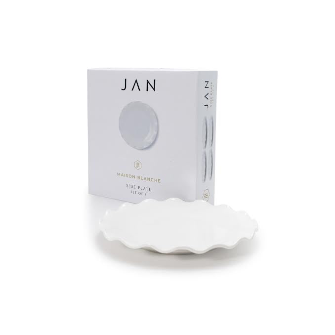 JAN Maison Blanche 4 Piece Side Plate Set White