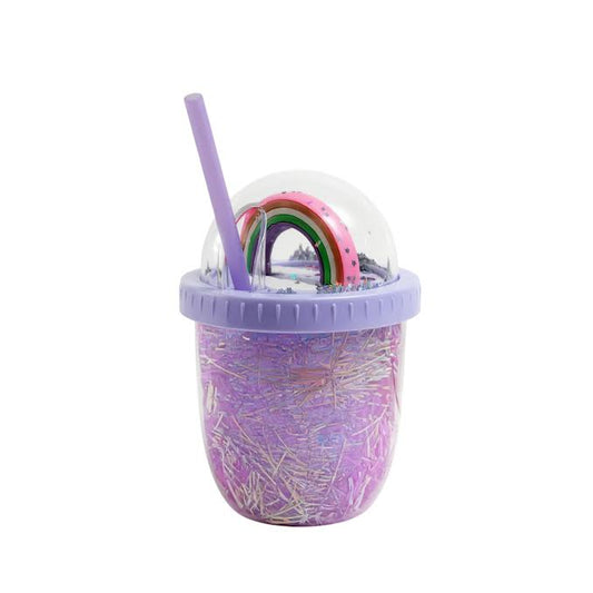 Rainbow Tinsel Sippy Cup Purple
