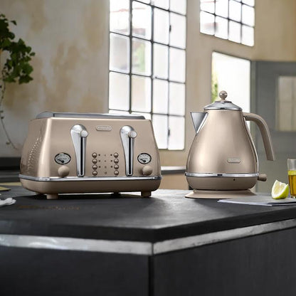 Delonghi Icona 1.7Lt Electric Kettle Beige