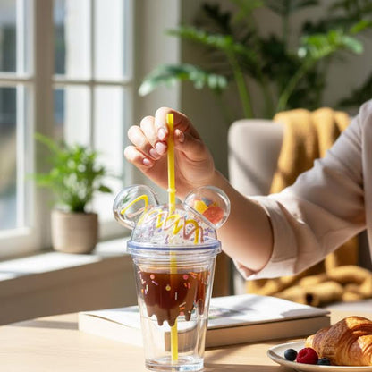 Mickey Mouse Inspired 450ml Double Wall Cup Clear