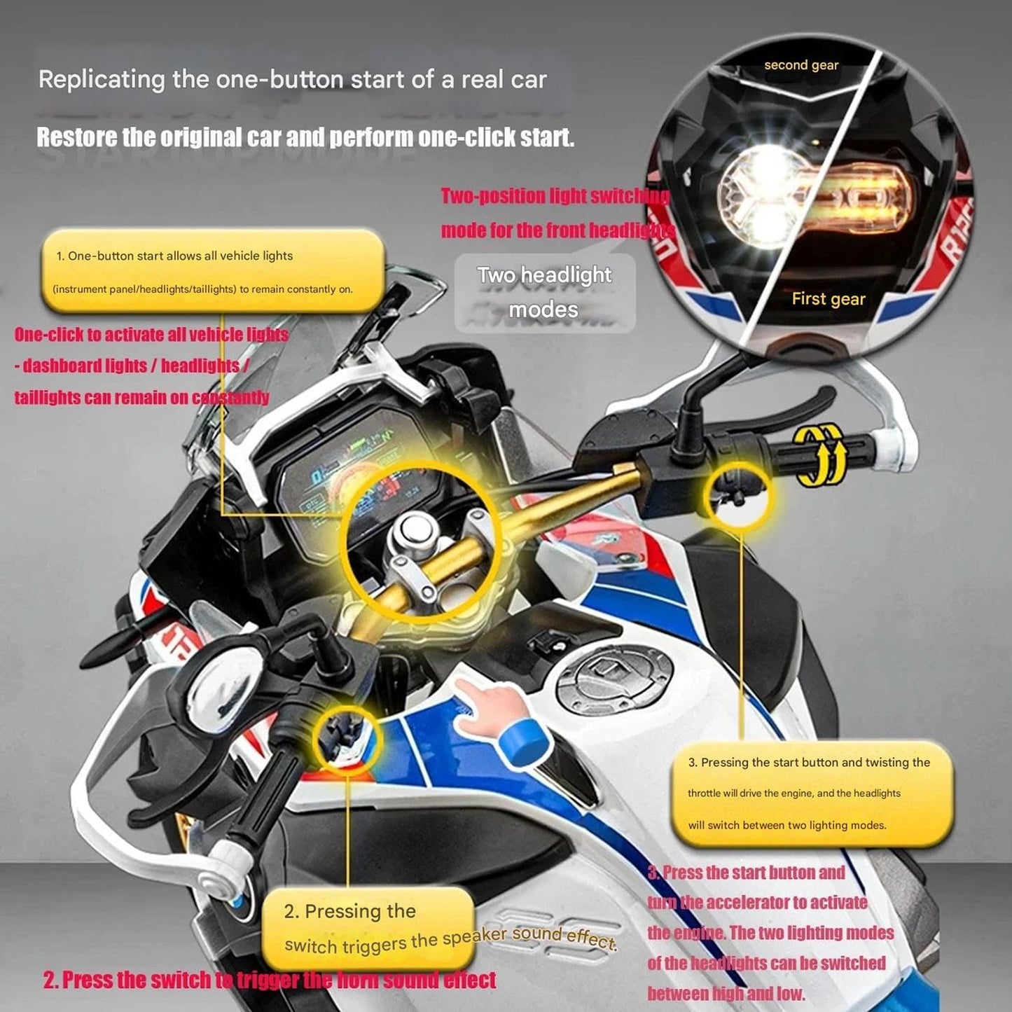1:6 Motorcycle Model Multicoloured