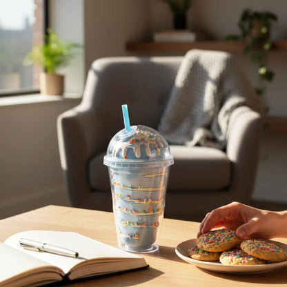 Ice Cream Inspired 450ml Double Wall Cup Blue