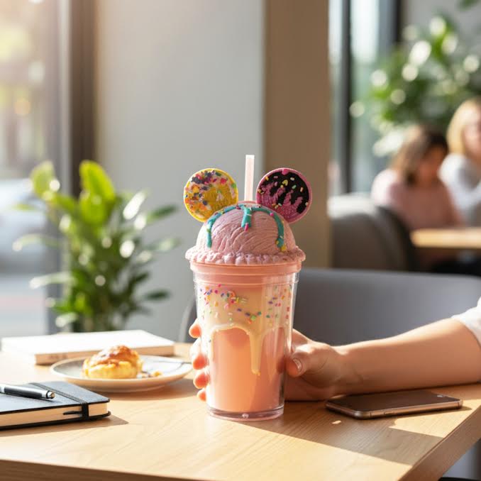 Ice Cream, Cookies & Sprinkles Inspired 450ml Double Wall Cup Multicoloured