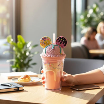 Ice Cream, Cookies & Sprinkles Inspired 450ml Double Wall Cup Multicoloured