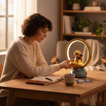 Astronaut Desk Lamp Gold