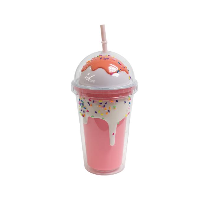 Ice Cream Inspired 450ml Double Wall Cup Pink