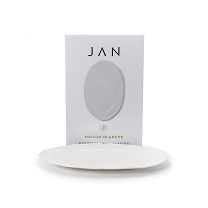 JAN Maison Blanche 41cm Baroque Oval Platter White