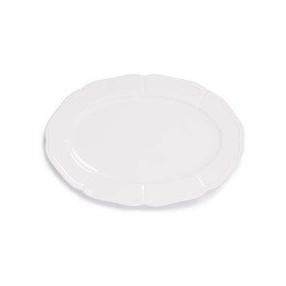 JAN Maison Blanche 41cm Baroque Oval Platter White