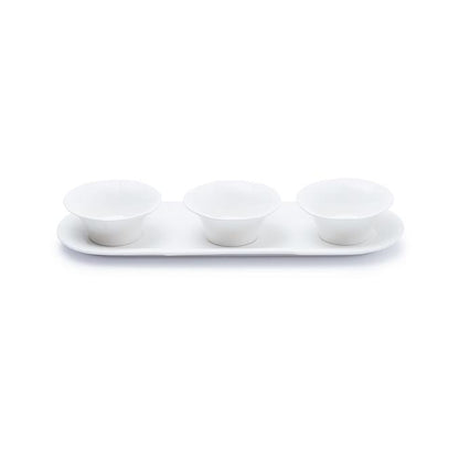 JAN Maison Blanche Plate with 3 Bowls White