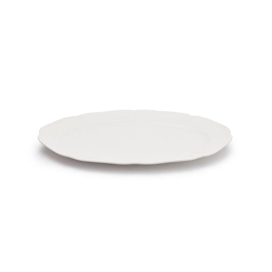 JAN Maison Blanche 41cm Baroque Oval Platter White