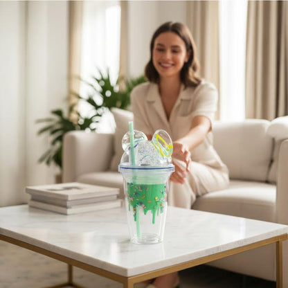 Ice Cream Inspired 450ml Double Wall Cup Clear