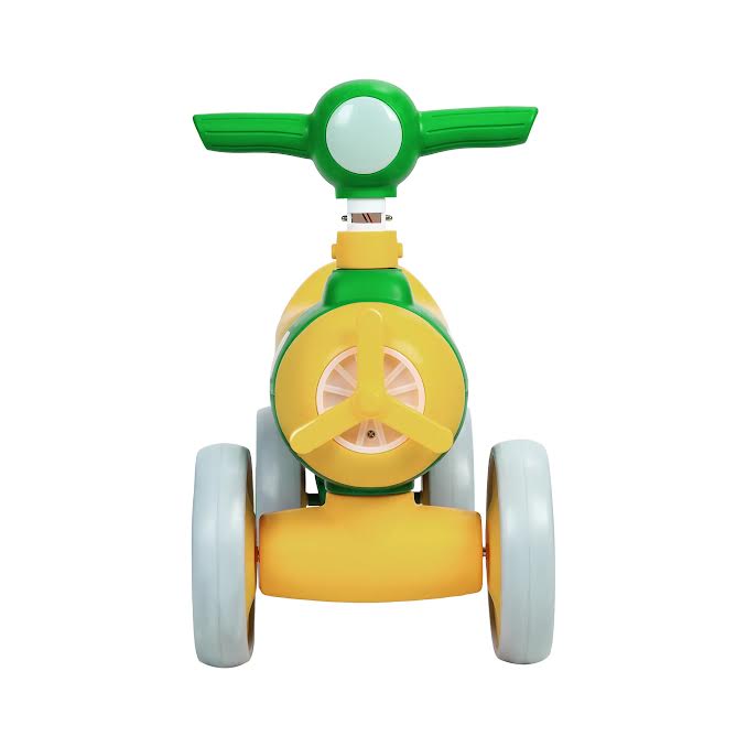 Toddler 4 Wheeler Balance Bike Yellow & Green