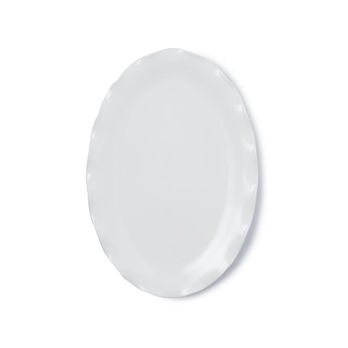 JAN Maison Blanche 40.8cm Wave Oval Platter White