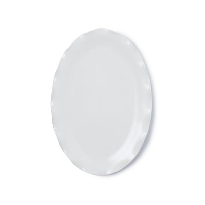 JAN Maison Blanche 40.8cm Wave Oval Platter White