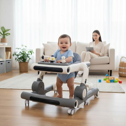 Musical Baby Walker with Wheels Grey