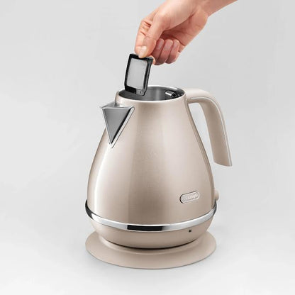 Delonghi Icona 1.7Lt Electric Kettle Beige