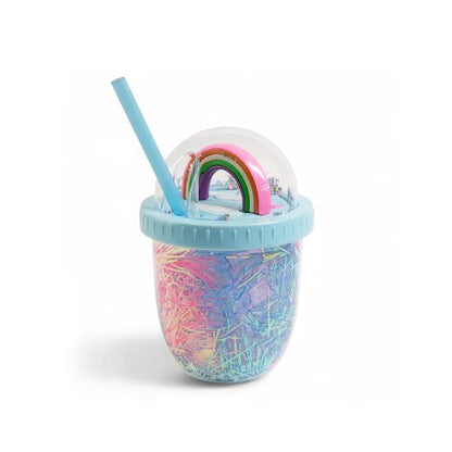 Rainbow Tinsel Sippy Cup Blue