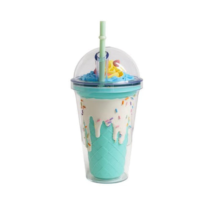 Unicorn Inspired 450ml Double Wall Cup Blue