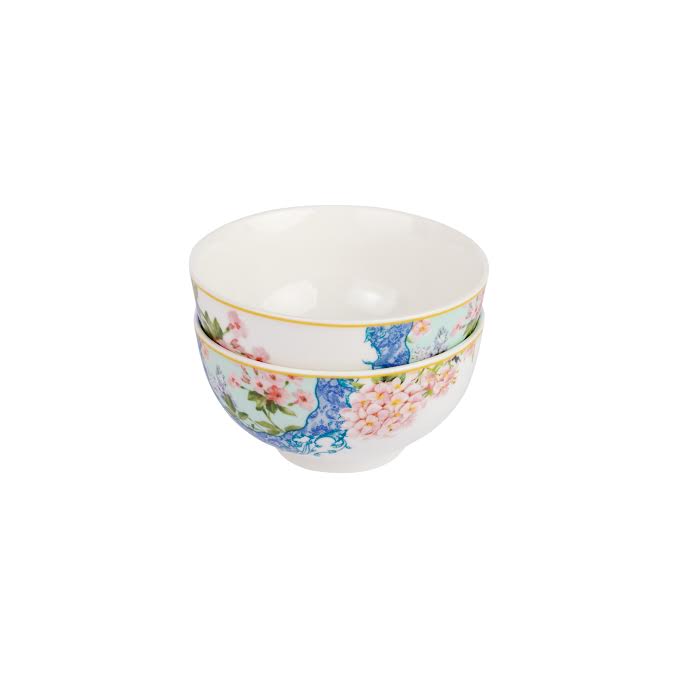 Jenna Clifford Belle Fleur 2 Piece Nibble Bowl Set Multicoloured