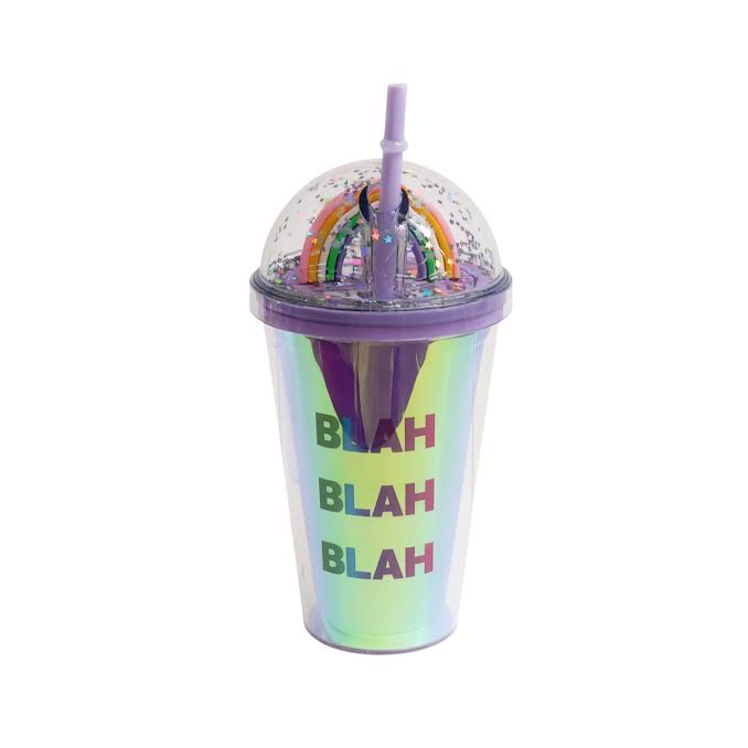 Blah Blah Blah 450ml Double Wall Cup Multicoloured